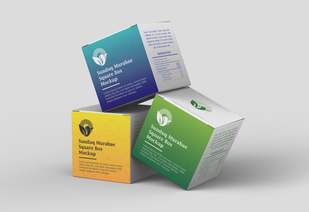 Square Box Packaging Mockup Square Box Packaging Mockup